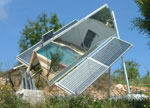 500W solar ridge concentrator system in Spain (courtesy Steve Jasper)