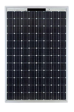 Front side of bifacial solar panel