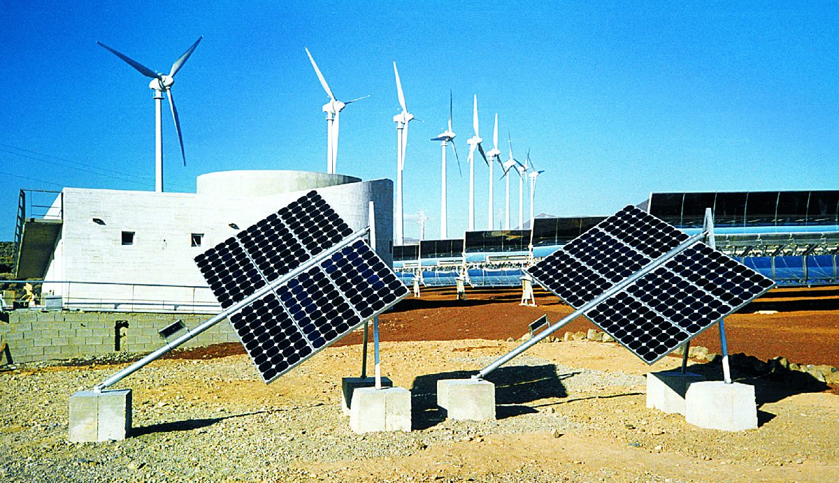TRAXLE test installation in the Canary Islands, an exposed coastal site with frequent strong winds.